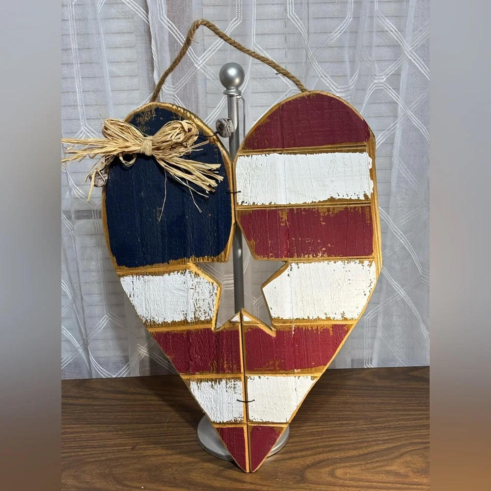 Heart-Shaped Flag Decor19” X 14”